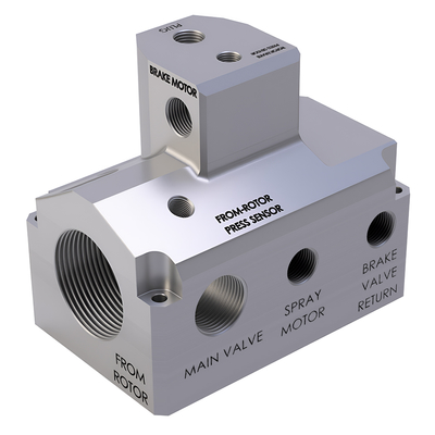 Custom CNC Machined Aluminum Hydraulic Manifold 3/4 Inch