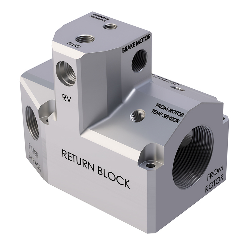 Custom CNC Machined Aluminum Hydraulic Manifold 3/4 Inch