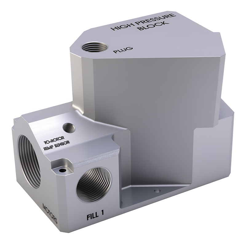 Custom CNC Machined Aluminum Hydraulic Manifold 3/4 Inch