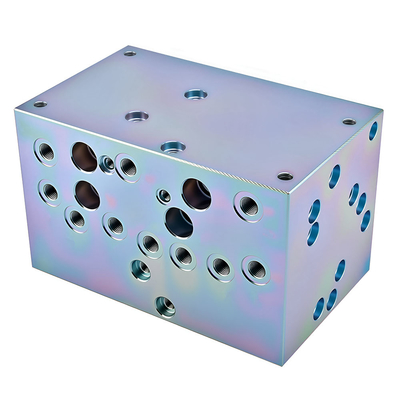 Solutions personnalisées de collecteurs hydrauliques en acier CNC - Blocs haute résistance pour excavatrices et véhicules de construction